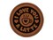 I Love You A Latte Coffee Round Iron-On Engraved Faux Leather Patch Applique - 2.5"